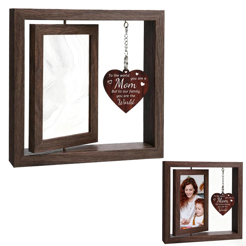 Wooden Rotating Picture Frame with Warm Heart Pendant,Double Sided Display 4x6 Photos, for Mother Birthday Mother s Day Gifts
Wooden Rotating Picture Frame with Warm Heart Pendant,Double Sided Display 4x6 Photos, for Mother Birthday Mother s Day Gifts