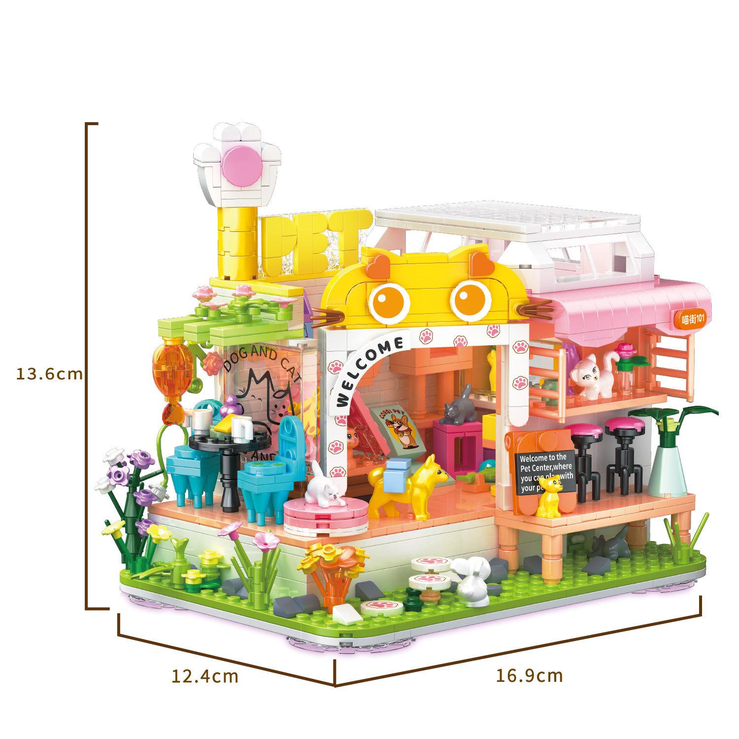 Idea Animation City Street View House Small Block Cat Dog Pets Shop Restaurant Construction Construction Brick Figures Streetscape Toys
Idea Animation City Street View House Small Block Cat Dog Pets Shop Restaurant Construction Construction Brick Figures Streetscape Toys