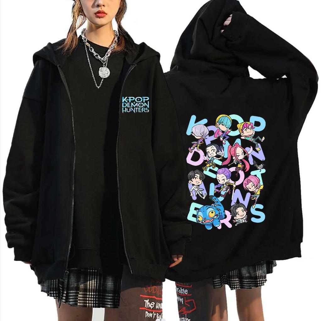 Kpop Demon Hunters Zipper Hoodie Rumi Mira Zoey Saja Boys Derpy Tiger Zip Up Jacket Men Women Cartoon Casual Oversized Hoodies 2XL чорний
Kpop Demon Hunters Zipper Hoodie Rumi Mira Zoey Saja Boys Derpy Tiger Zip Up Jacket Men Women Cartoon Casual Oversized Hoodies 2XL чорний