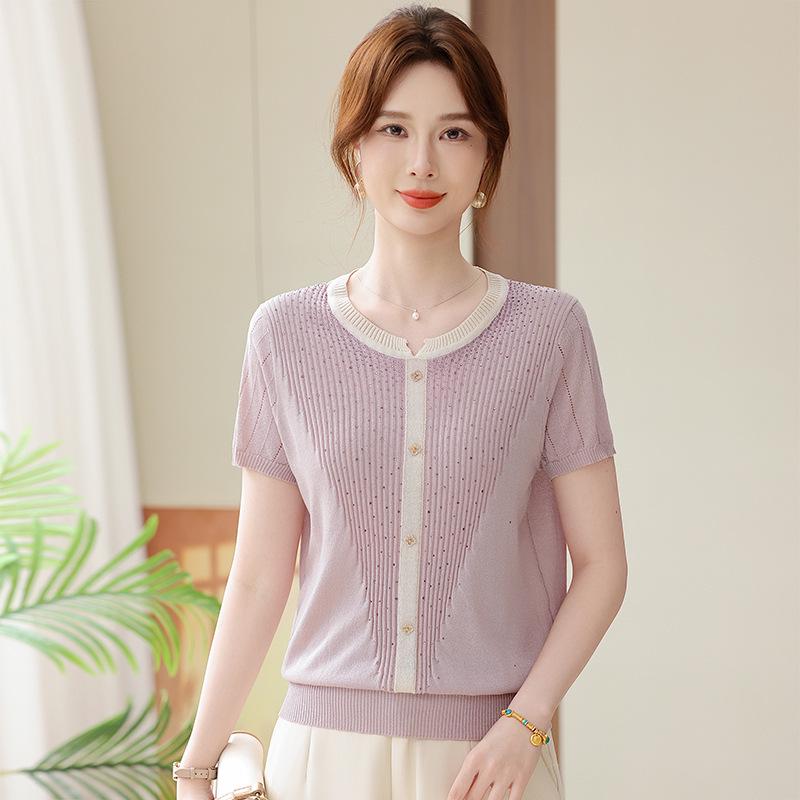 Elegant Women s Short-Sleeve Knit T-Shirt - Loose, Round Neck for Middle-Aged & Elderly Mothers (2026 Summer Collection) L (80-100 lbs recommended) светло-фиолетовый
Elegant Women s Short-Sleeve Knit T-Shirt - Loose, Round Neck for Middle-Aged & Elderly Mothers (2026 Summer Collection) L (80-100 lbs recommended) светло-фиолетовый