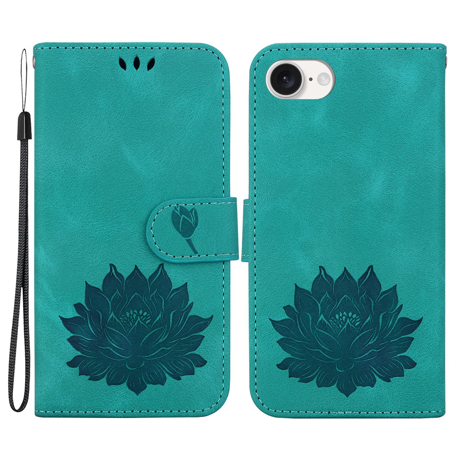 For iPhone 16e Case PU Leather Lotus Imprinted Phone Cover with Strap Green
For iPhone 16e Case PU Leather Lotus Imprinted Phone Cover with Strap Green