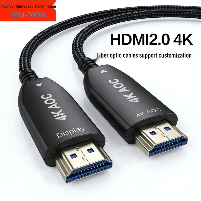 4K HDMI 2.0 Fiber Optic Cable for Computer, TV, and Projector - 10-300M 10m
4K HDMI 2.0 Fiber Optic Cable for Computer, TV, and Projector - 10-300M 10m