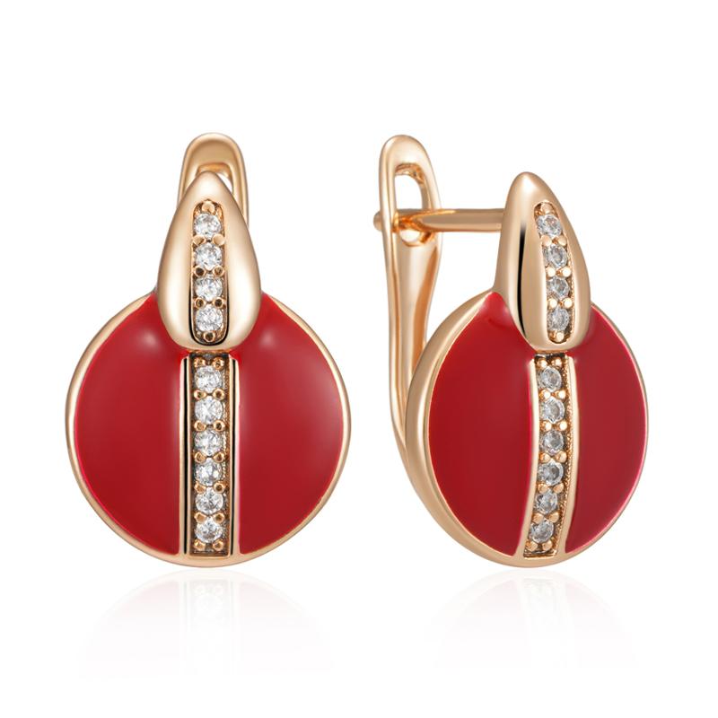 Fashion Red Enamel Natural Zircon English Earrings For Women Girl Simple Rose Gold Color Party Eardrop Jewelry
Fashion Red Enamel Natural Zircon English Earrings For Women Girl Simple Rose Gold Color Party Eardrop Jewelry