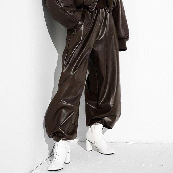 Женские модные кожаные брюки на кулиске с манжетами, брюки-клеш, кожаные брюки свободного кроя, длинные брюки из ПУ кожи L темно-коричневого
Женские модные кожаные брюки на кулиске с манжетами, брюки-клеш, кожаные брюки свободного кроя, длинные брюки из ПУ кожи L темно-коричневого