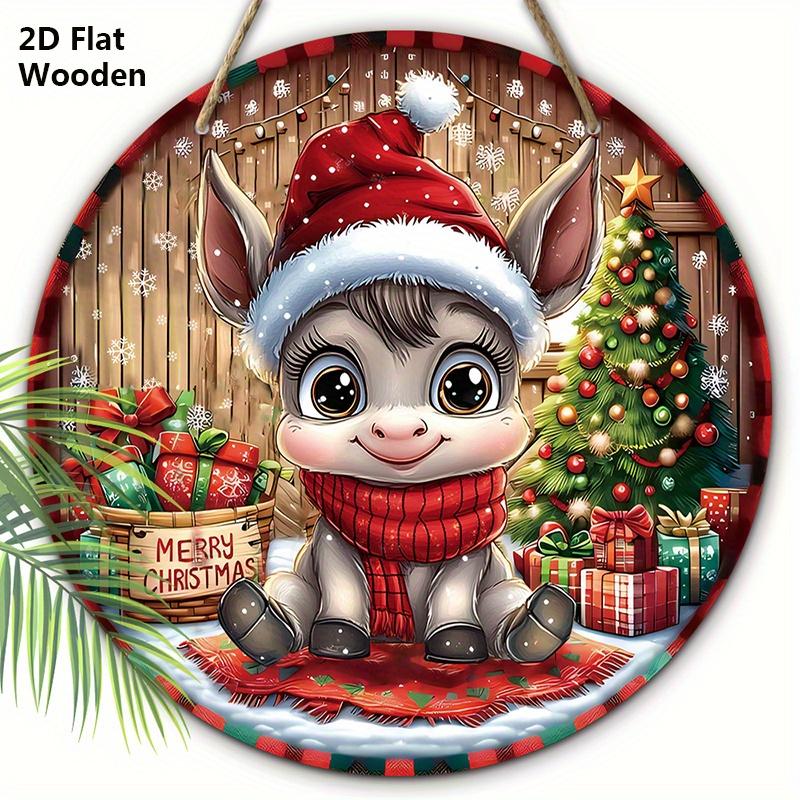 Деревянная рождественская табличка с очаровательным узором маленького ослика - Круглая табличка Navidad для входной двери, настенный декор - Идеальный рождественский подарок 20cm/7.87in красный
Деревянная рождественская табличка с очаровательным узором маленького ослика - Круглая табличка Navidad для входной двери, настенный декор - Идеальный рождественский подарок 20cm/7.87in красный