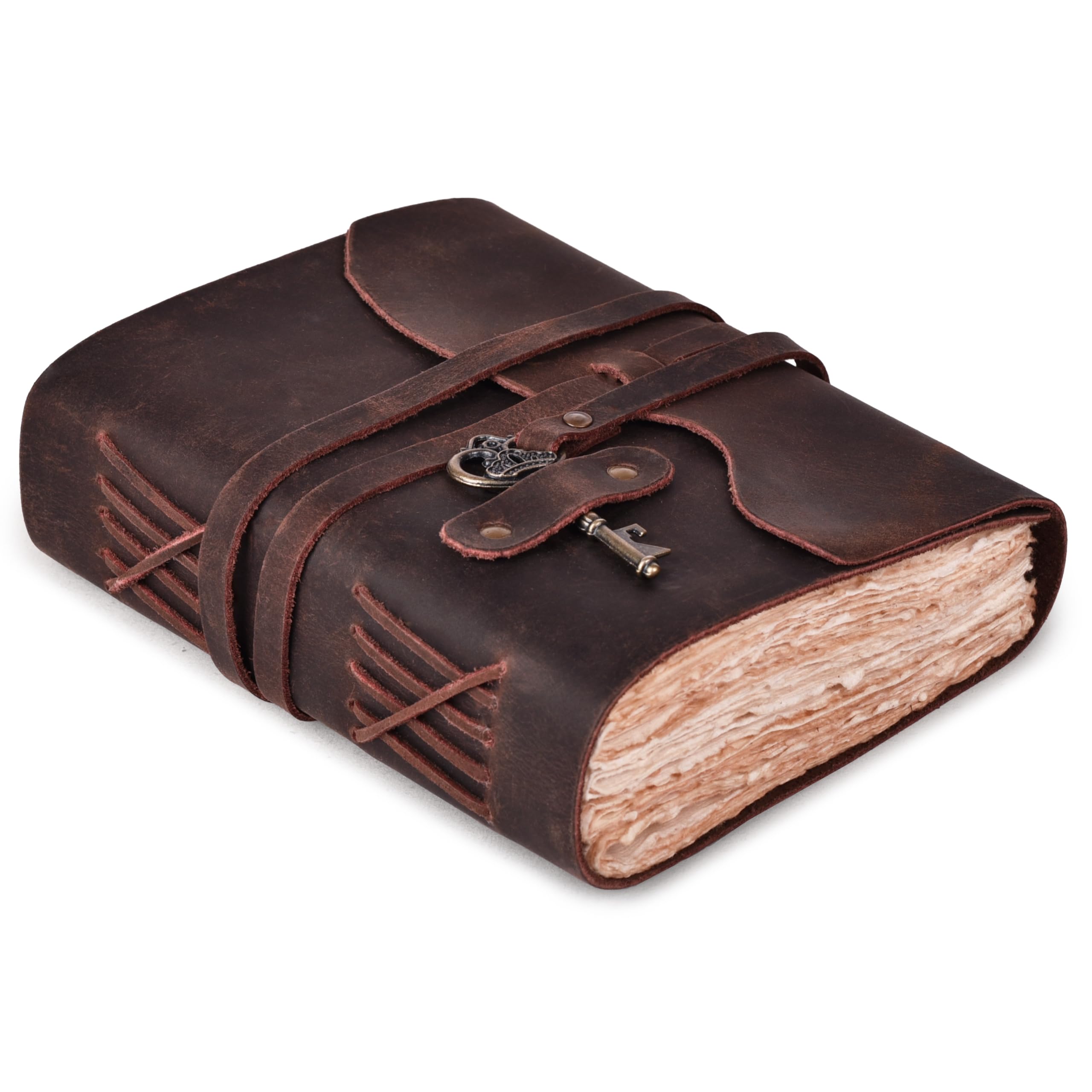 LEATHER VILLAGE Винтажный кожаный дневник - Винтажный кожаный переплет для женщин и мужчин – Ручная работа, винтажная бумага с неровными краями – Застежка на винтажный ключ –
LEATHER VILLAGE Винтажный кожаный дневник - Винтажный кожаный переплет для женщин и мужчин – Ручная работа, винтажная бумага с неровными краями – Застежка на винтажный ключ –