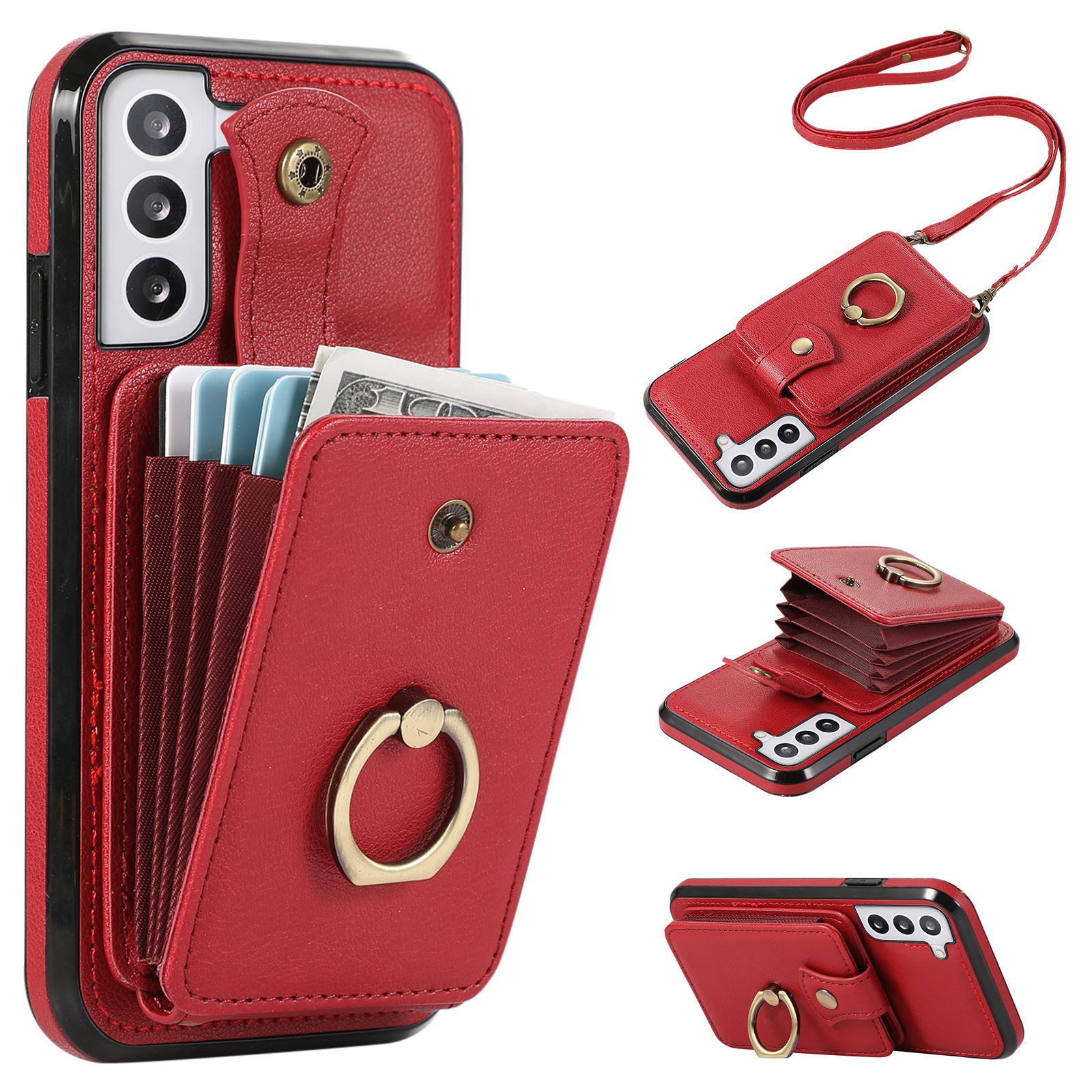 For Samsung Galaxy S21 4G/5G Case Kickstand TPU+PU Leather Slim-Fit Mobile Phone Cover Red
For Samsung Galaxy S21 4G/5G Case Kickstand TPU+PU Leather Slim-Fit Mobile Phone Cover Red