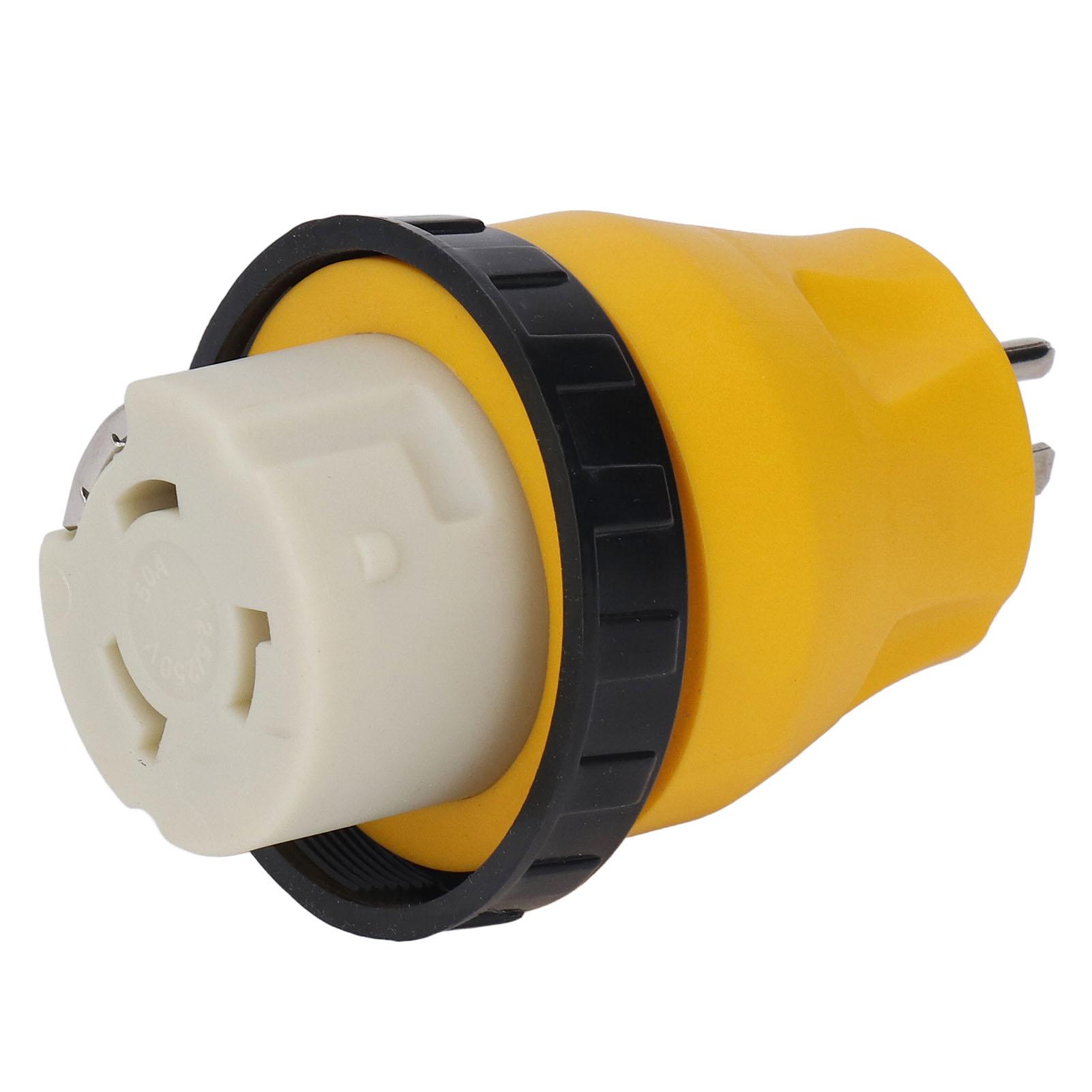 RV Power Connector 15A to 50A Conversion Plug Generator Adapter with Twisting Lock US Plug 125V
RV Power Connector 15A to 50A Conversion Plug Generator Adapter with Twisting Lock US Plug 125V