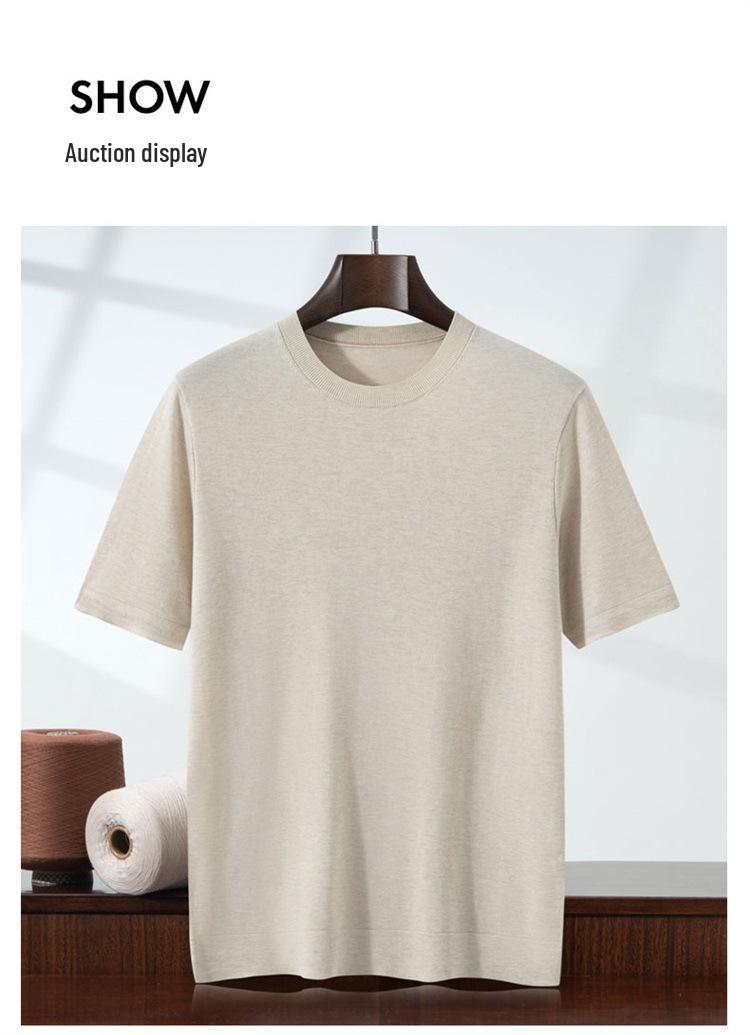 Men s Summer Light Luxury 16G Knit Pure Tencel Short Sleeve Round Neck Solid Color T-shirt Vest Top 3XL верблюд
Men s Summer Light Luxury 16G Knit Pure Tencel Short Sleeve Round Neck Solid Color T-shirt Vest Top 3XL верблюд