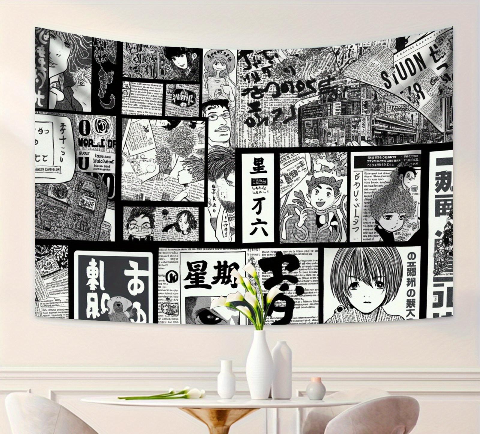 Japanese Anime Manga Wall Tapestry Black White Comic Newspaper Collage Large Art Print for Home Party Decor 74x94cm(29x37in)
Japanese Anime Manga Wall Tapestry Black White Comic Newspaper Collage Large Art Print for Home Party Decor 74x94cm(29x37in)