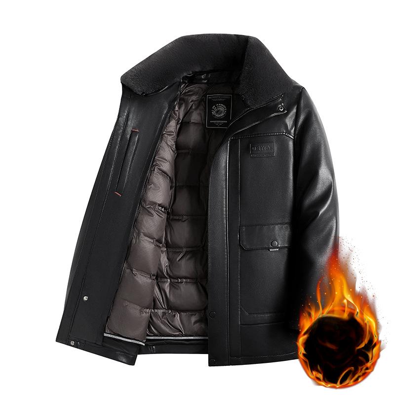 Мужская кожаная куртка-пуховик зимняя утолщенная теплая кожаная куртка съемная подкладка меховой воротник кожаная куртка мужская зимняя куртка 190
Мужская кожаная куртка-пуховик зимняя утолщенная теплая кожаная куртка съемная подкладка меховой воротник кожаная куртка мужская зимняя куртка 190