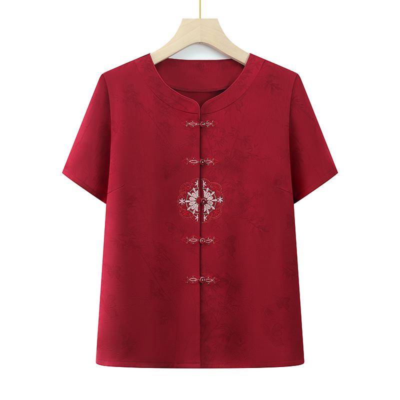 Elegant Summer Tang Suit Shirt for Middle-Aged and Elderly Women 3XL for 120-130 lbs
Elegant Summer Tang Suit Shirt for Middle-Aged and Elderly Women 3XL for 120-130 lbs