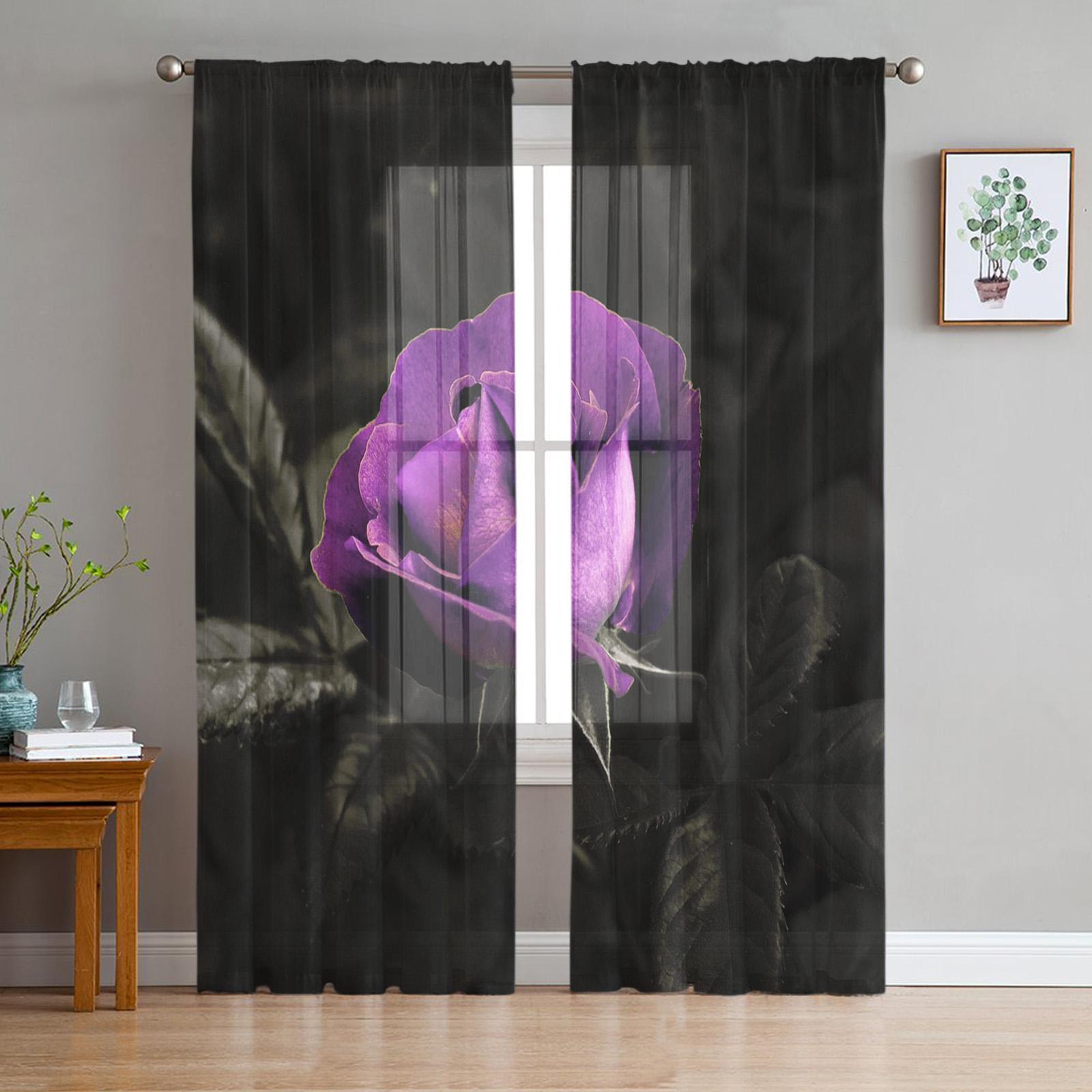 Rose Purple Window Treatment Tulle Modern Sheer Curtains for Kitchen Living Room the Bedroom Curtains Decoration W135 x H114cm
Rose Purple Window Treatment Tulle Modern Sheer Curtains for Kitchen Living Room the Bedroom Curtains Decoration W135 x H114cm
