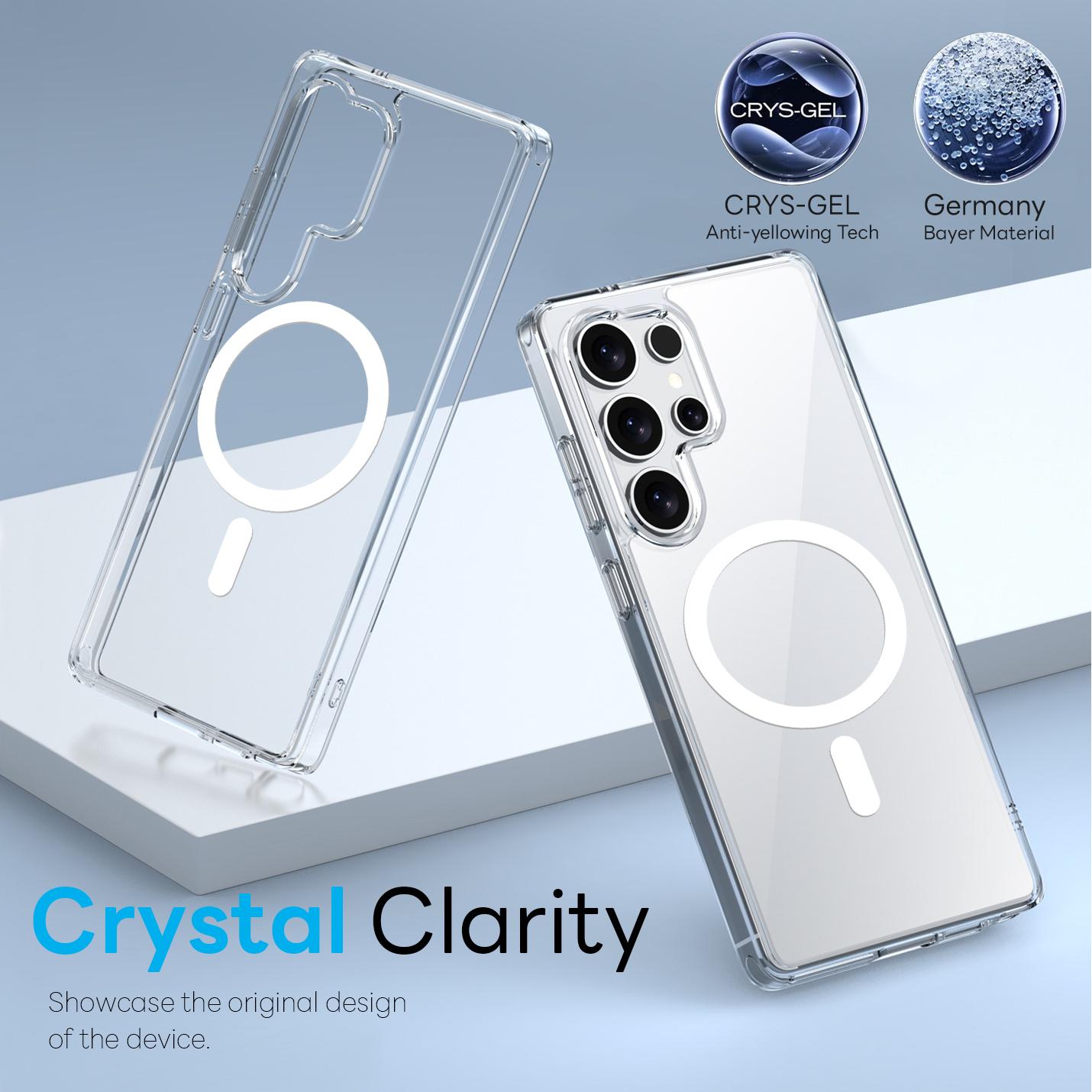 NORTHJO For Samsung Galaxy S25 Ultra Magnetic Case PC+TPU Phone Cover Set with Tempered Glass Film (Support Fingerprint Unlock) Transparent
NORTHJO For Samsung Galaxy S25 Ultra Magnetic Case PC+TPU Phone Cover Set with Tempered Glass Film (Support Fingerprint Unlock) Transparent