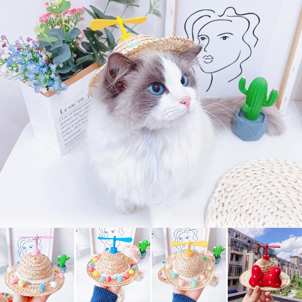 Mini Pet Cat Dogs Summer Straw Hat with Bamboo Dragonfly Hawaii Style Hat for Cats Dogs Funny Accessories рожевий
Mini Pet Cat Dogs Summer Straw Hat with Bamboo Dragonfly Hawaii Style Hat for Cats Dogs Funny Accessories рожевий