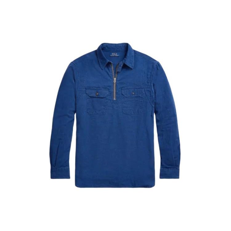 Polo Ralph Lauren Classic Fit Indigo Popover Workshirt Solid Color Pullover Stand воротник Half Button Long Sleeve Shirt Men Shirts MNPOWOV16823-435 S
Polo Ralph Lauren Classic Fit Indigo Popover Workshirt Solid Color Pullover Stand воротник Half Button Long Sleeve Shirt Men Shirts MNPOWOV16823-435 S