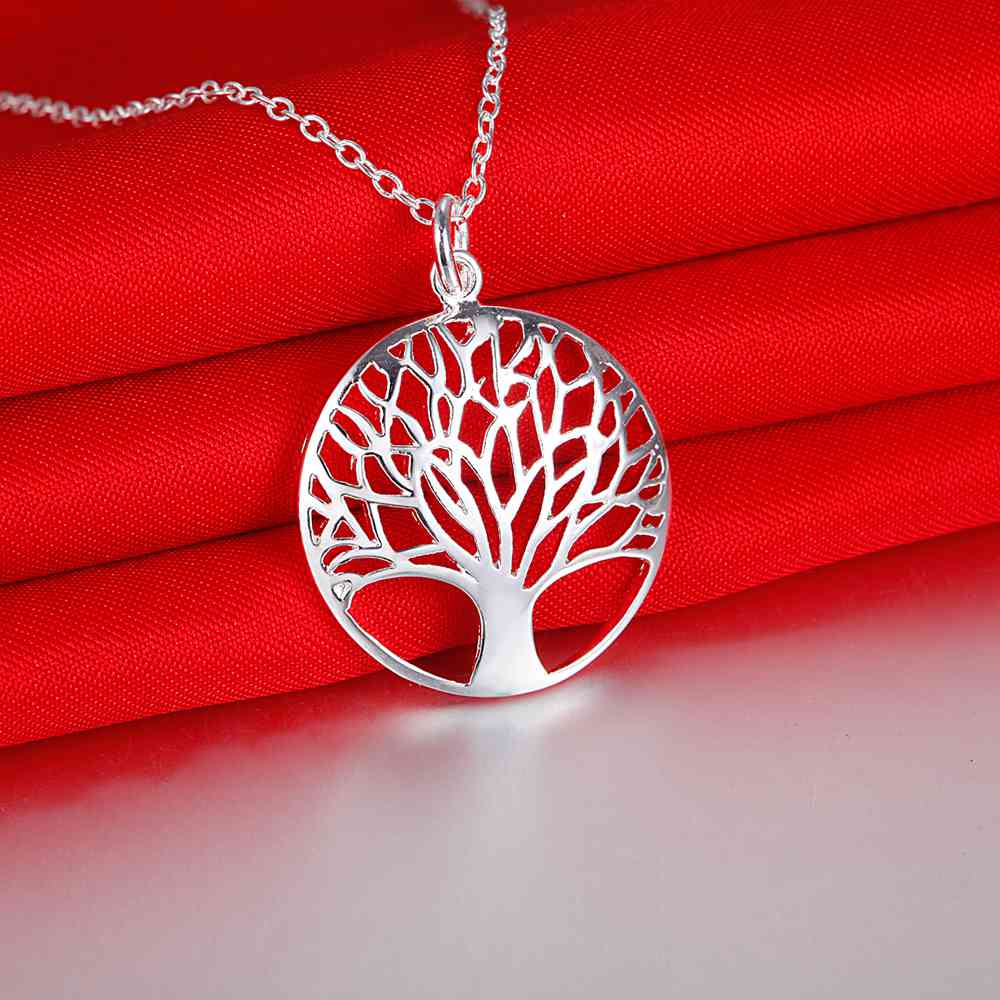 Hot 925 Sterling Silver Necklace Pendant Tree High Quality For Women Wedding Engagement Fashion Jewelry Gifts
Hot 925 Sterling Silver Necklace Pendant Tree High Quality For Women Wedding Engagement Fashion Jewelry Gifts
