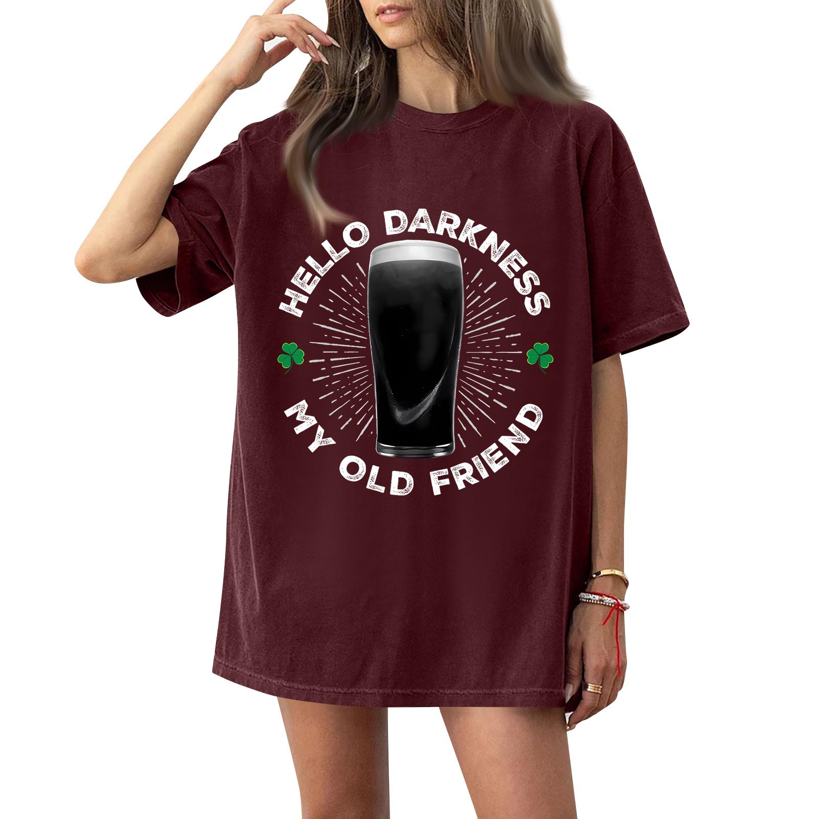( Darknss My Old Freend) Women s Fashion Casual Short-Sleeve Neck St. Patrick s Day Printed Shirt/T-Shirt Top XL винний
( Darknss My Old Freend) Women s Fashion Casual Short-Sleeve Neck St. Patrick s Day Printed Shirt/T-Shirt Top XL винний