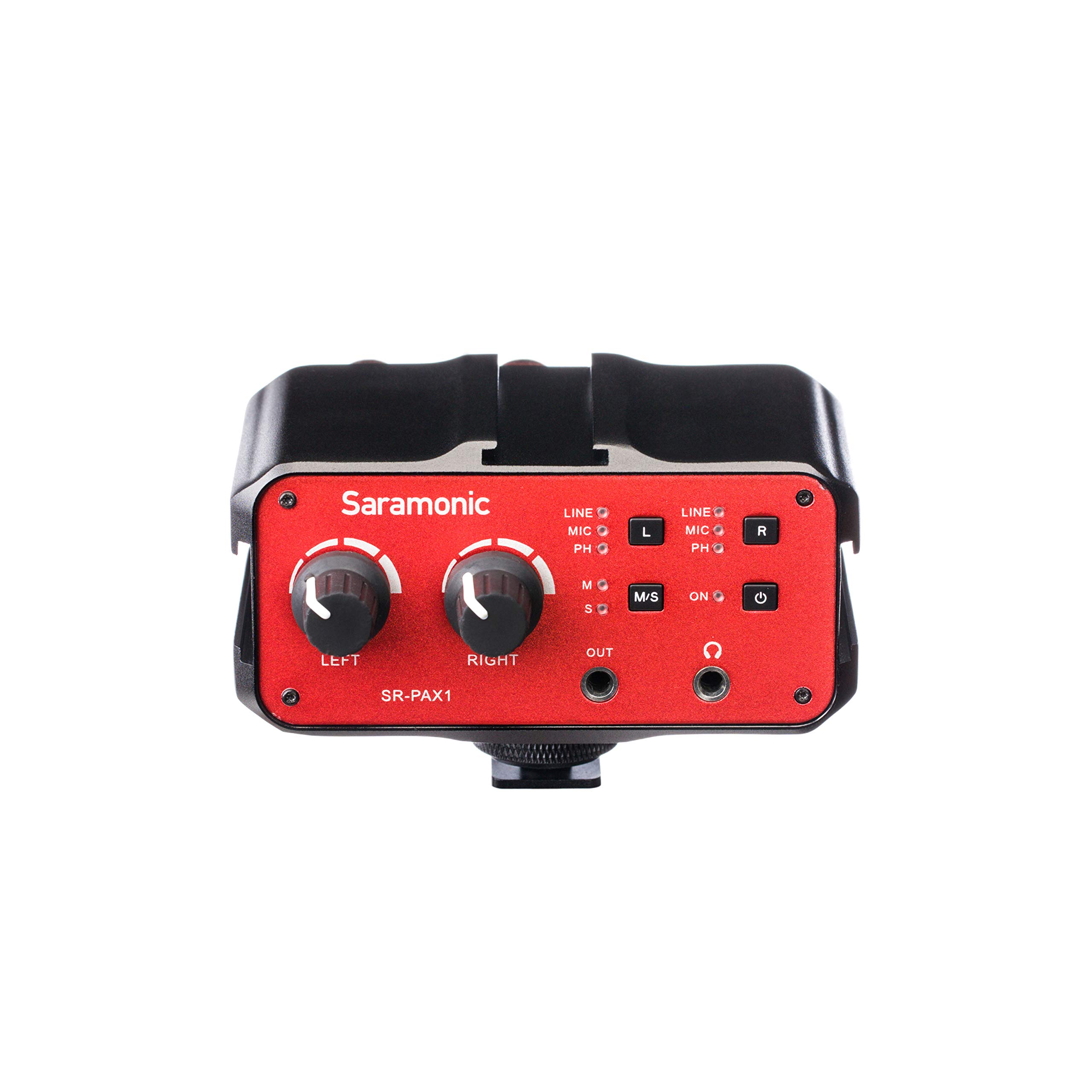 Saramonic 2-Ch Audio Mixer with 3.5mm, XLR & 6.35mm Combo Inputs, PH Power, Headphone Monitor Jack, Integarted Shoe Mounts for DSLR Audio Mixer Preamp
Saramonic 2-Ch Audio Mixer with 3.5mm, XLR & 6.35mm Combo Inputs, PH Power, Headphone Monitor Jack, Integarted Shoe Mounts for DSLR Audio Mixer Preamp