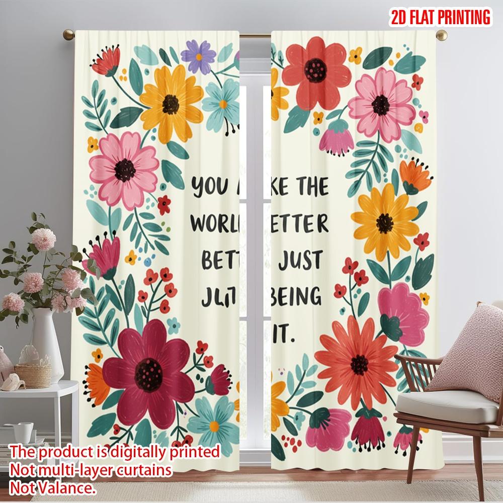 2pcs 2D flat printing Window Curtains Floral You Make The World Polyester Without Electricity All Season Party & Holiday Decor 52.50×116.00 CM 2pcs
2pcs 2D flat printing Window Curtains Floral You Make The World Polyester Without Electricity All Season Party & Holiday Decor 52.50×116.00 CM 2pcs