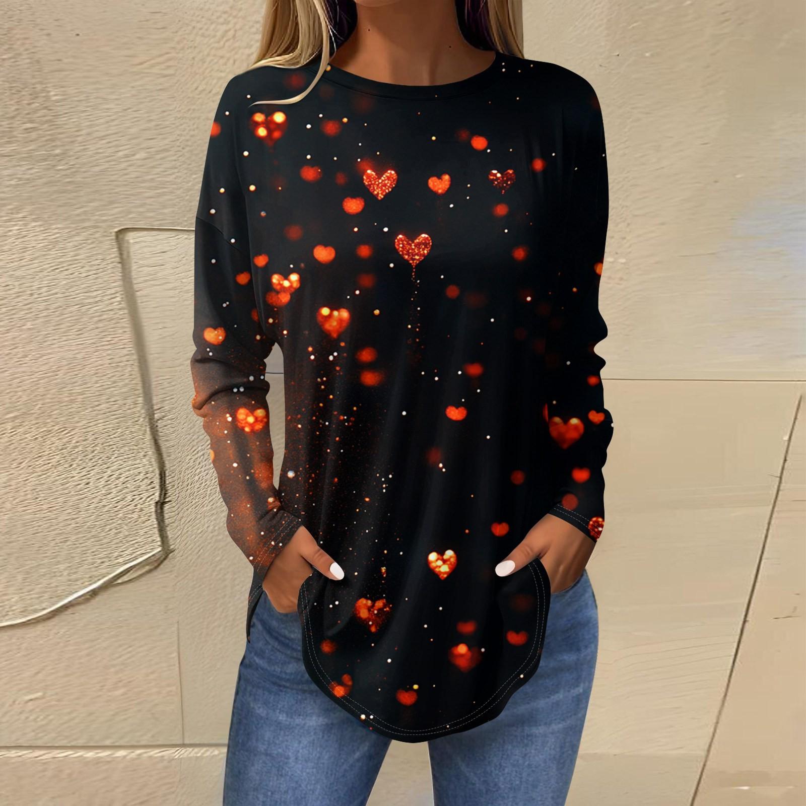 Женская мода День святого Валентина Любовь Сердце Принт Длинный рукав Свободный круглый вырез Длинная футболка Топ L чёрный
Женская мода День святого Валентина Любовь Сердце Принт Длинный рукав Свободный круглый вырез Длинная футболка Топ L чёрный