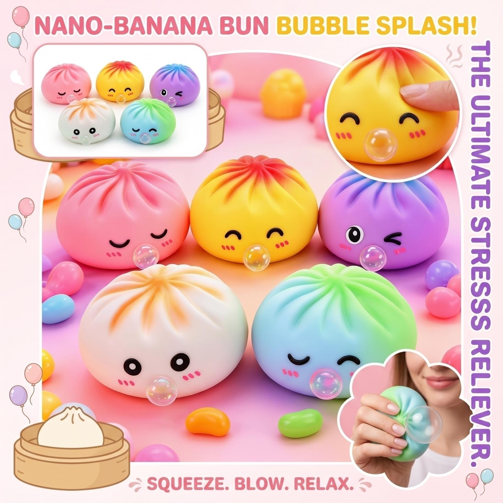 Soft Bun Shaped Squeeze Toy Bubble Blowing Simulation Stress Relief Decompression Novelty Gift for Office and Home Use One Size
Soft Bun Shaped Squeeze Toy Bubble Blowing Simulation Stress Relief Decompression Novelty Gift for Office and Home Use One Size