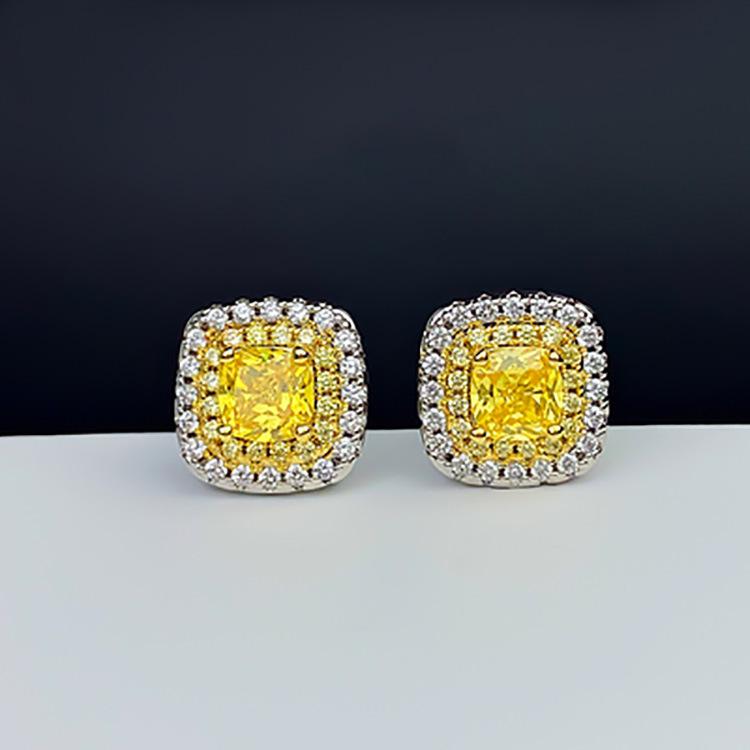 S925 Sterling Silver Square Stud Earrings, Platinum-Plated with Diamonds - Women s Light Luxury Niche Design 925 Silver
S925 Sterling Silver Square Stud Earrings, Platinum-Plated with Diamonds - Women s Light Luxury Niche Design 925 Silver