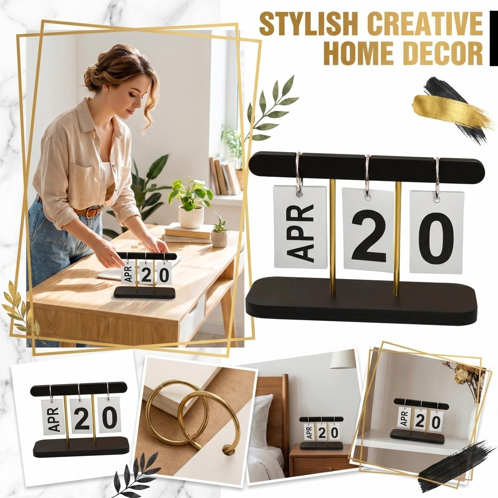 Desktop Perpetual Calendar with Hanging Date Cards and Sturdy Base for Home Office Desk Organization and Decoration one size
Desktop Perpetual Calendar with Hanging Date Cards and Sturdy Base for Home Office Desk Organization and Decoration one size