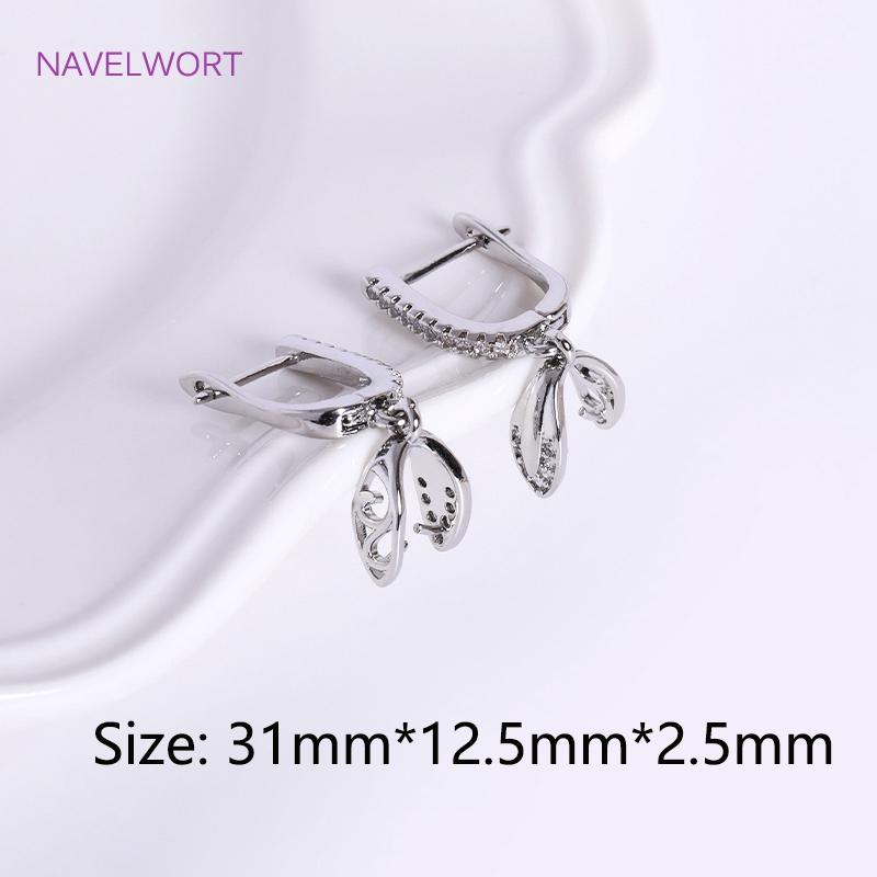 Trendy Brass Metal Inlaid Zircon U Earring Clasp Findings Earring Hook With Clamp Pinch Clip Bails,Premium Luxury Accessories 2 pieces
Trendy Brass Metal Inlaid Zircon U Earring Clasp Findings Earring Hook With Clamp Pinch Clip Bails,Premium Luxury Accessories 2 pieces