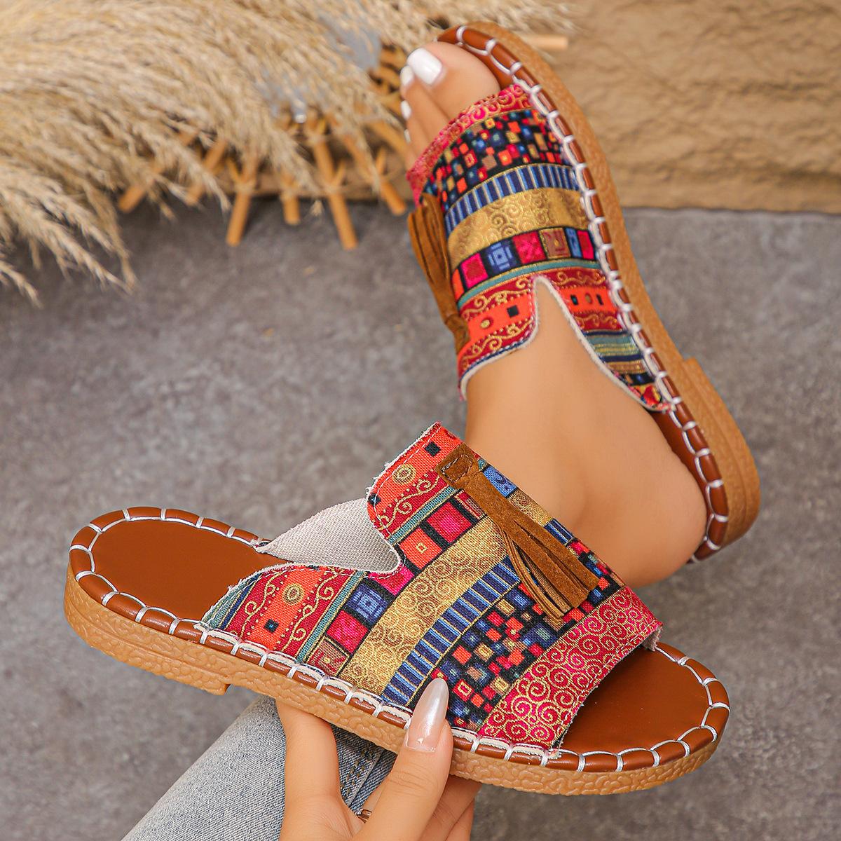 Europe, America and the United States in the summer of 2025, the new bohemian flat-bottomed slippers wear fringed beach cool slippers women 36
Europe, America and the United States in the summer of 2025, the new bohemian flat-bottomed slippers wear fringed beach cool slippers women 36