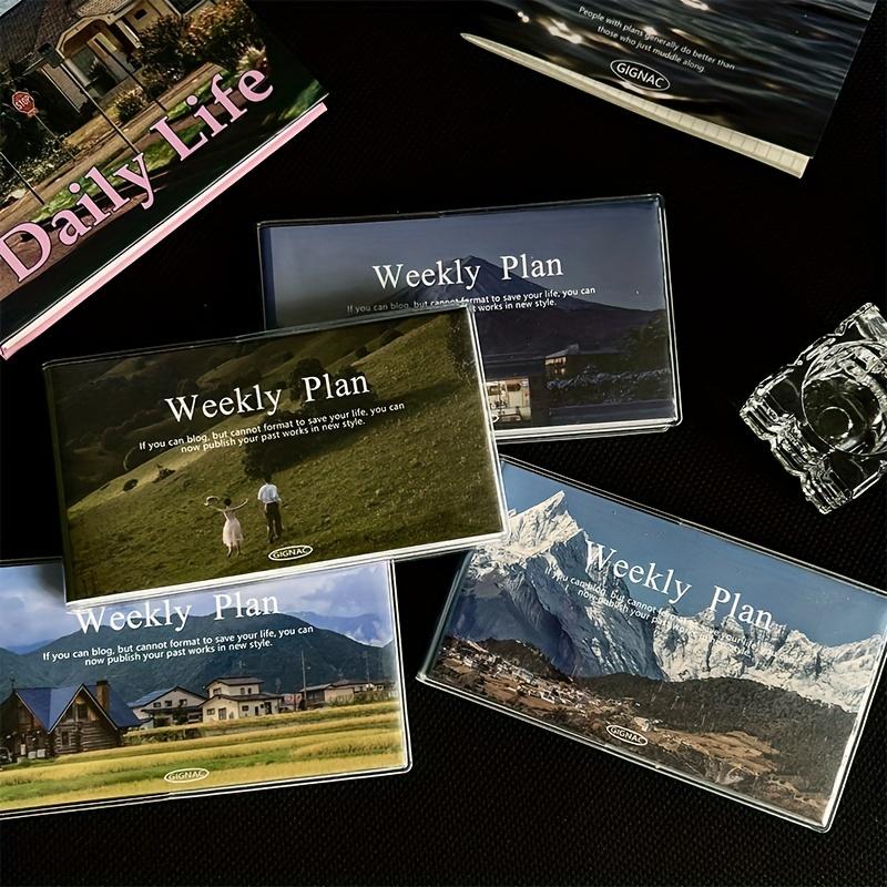 Портативный ежедневник в стиле ретро на 240 страниц с защитной оболочкой 
Портативный ежедневник в стиле ретро на 240 страниц с защитной оболочкой