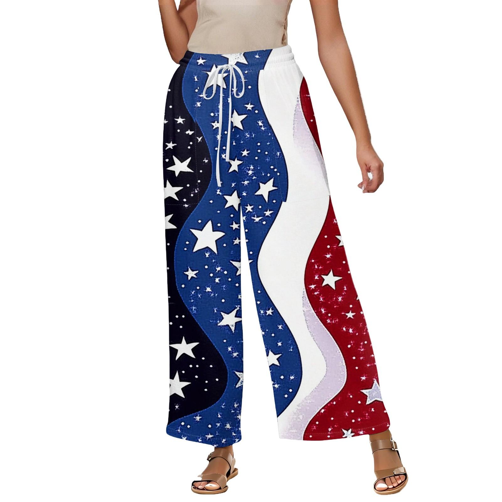 Women s Summer Elastic Waist Independence Day Printed Cotton And Linen Loose Cropped Pants S червоний
Women s Summer Elastic Waist Independence Day Printed Cotton And Linen Loose Cropped Pants S червоний