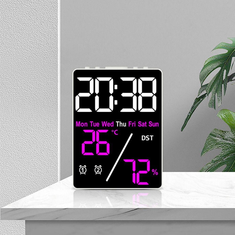 Temperature Digital LED Clocks Wall-mounted Display Table Clock Electronic Wall Clock for Bedroom White-Blue
Temperature Digital LED Clocks Wall-mounted Display Table Clock Electronic Wall Clock for Bedroom White-Blue