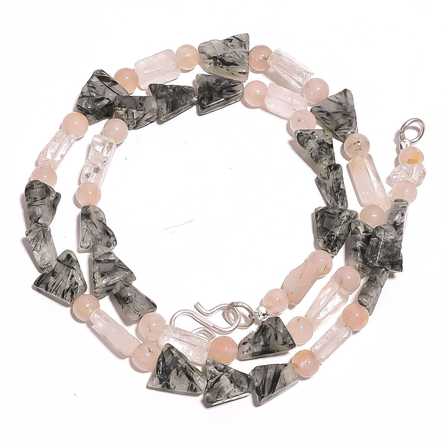 Natural Green Rutile & Rose Quartz Crystal Gemstone Beads Necklace 17 UB-3142 UB-3142
Natural Green Rutile & Rose Quartz Crystal Gemstone Beads Necklace 17 UB-3142 UB-3142