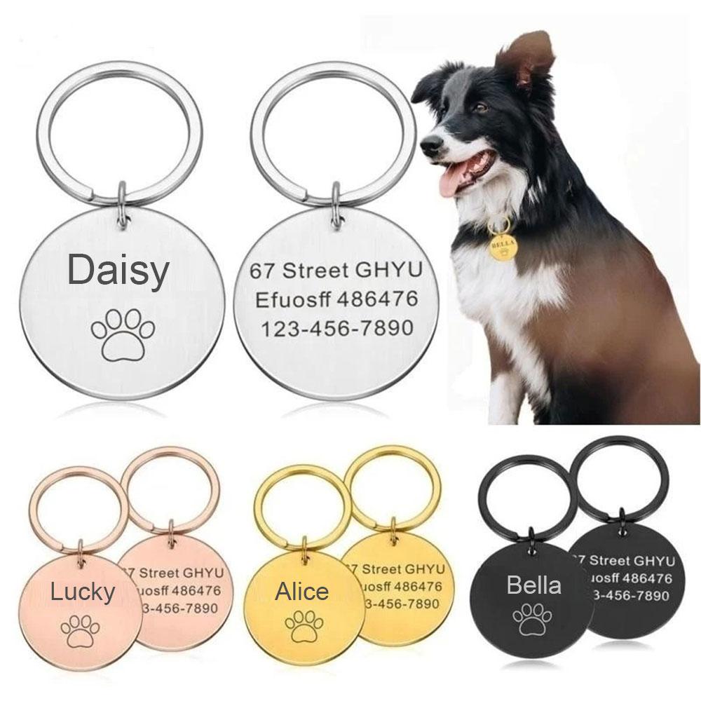 ID Tag Custom Name Anti-lost Engraved Record Tel Address Cat Puppy Personalized Paw Print Medal Pendant Pet Dog Collar Accessory 20mm
ID Tag Custom Name Anti-lost Engraved Record Tel Address Cat Puppy Personalized Paw Print Medal Pendant Pet Dog Collar Accessory 20mm