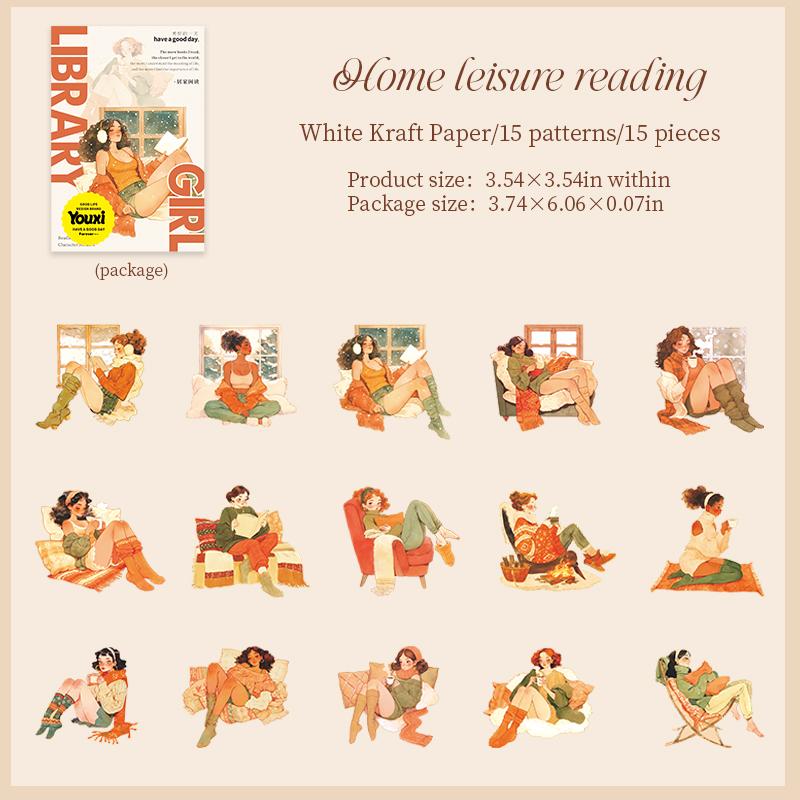 Liberty Girl Series Vintage Character Reading Landscape Sticker Creative DIY Journal Material Collage Scrapbook Stationery
Liberty Girl Series Vintage Character Reading Landscape Sticker Creative DIY Journal Material Collage Scrapbook Stationery