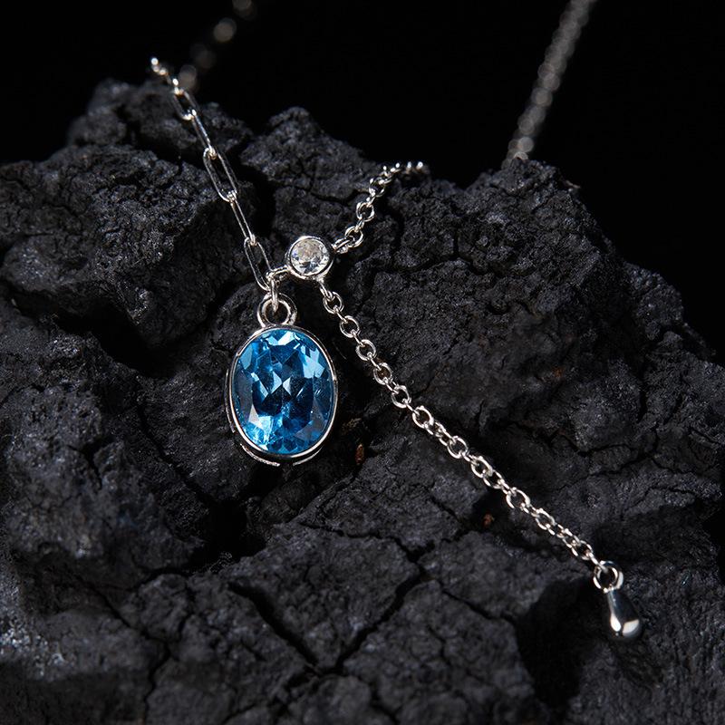 S925 Sterling Silver Natural Topaz Pendant Colored Treasure Necklace Women S Small Premium Sense Exquisite Versatile Light Luxury Clavicle Neck Chain
S925 Sterling Silver Natural Topaz Pendant Colored Treasure Necklace Women S Small Premium Sense Exquisite Versatile Light Luxury Clavicle Neck Chain