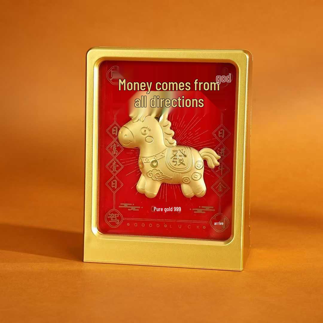 Shuibei 999 Gold Year of the Horse Ornament: Attract Wealth & Blessings
Shuibei 999 Gold Year of the Horse Ornament: Attract Wealth & Blessings