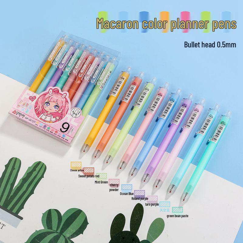 9-Color Click Pen for DIY Photo Albums, Planners, Sketching, and Watercolor Art 1 Box of 9 Pens
9-Color Click Pen for DIY Photo Albums, Planners, Sketching, and Watercolor Art 1 Box of 9 Pens