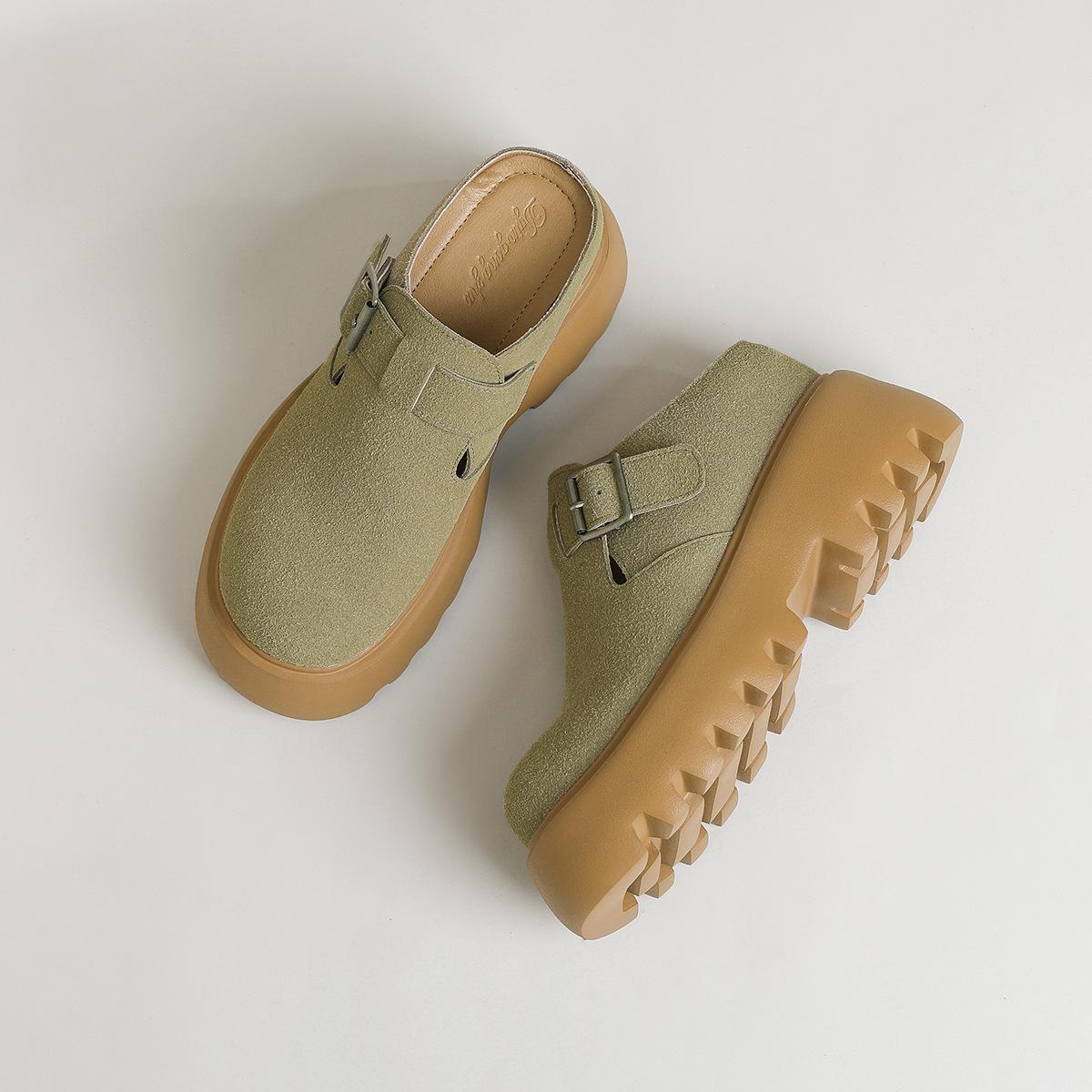 Whole sheep leather cm bag head half slippers women s thick bottom one pedal small person inner height increase Birkenstock lazy super high heel 38 армія зелений колір
Whole sheep leather cm bag head half slippers women s thick bottom one pedal small person inner height increase Birkenstock lazy super high heel 38 армія зелений колір