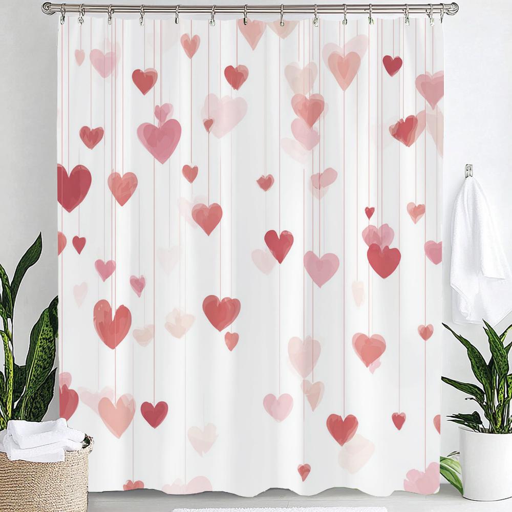 1Pc Romantic Pink Love Print Waterproof Shower Partition Privacy Hanging Curtain With 12 Hooks Multiple Size Machine Washable W60H190(CM)-1 Pcs
1Pc Romantic Pink Love Print Waterproof Shower Partition Privacy Hanging Curtain With 12 Hooks Multiple Size Machine Washable W60H190(CM)-1 Pcs