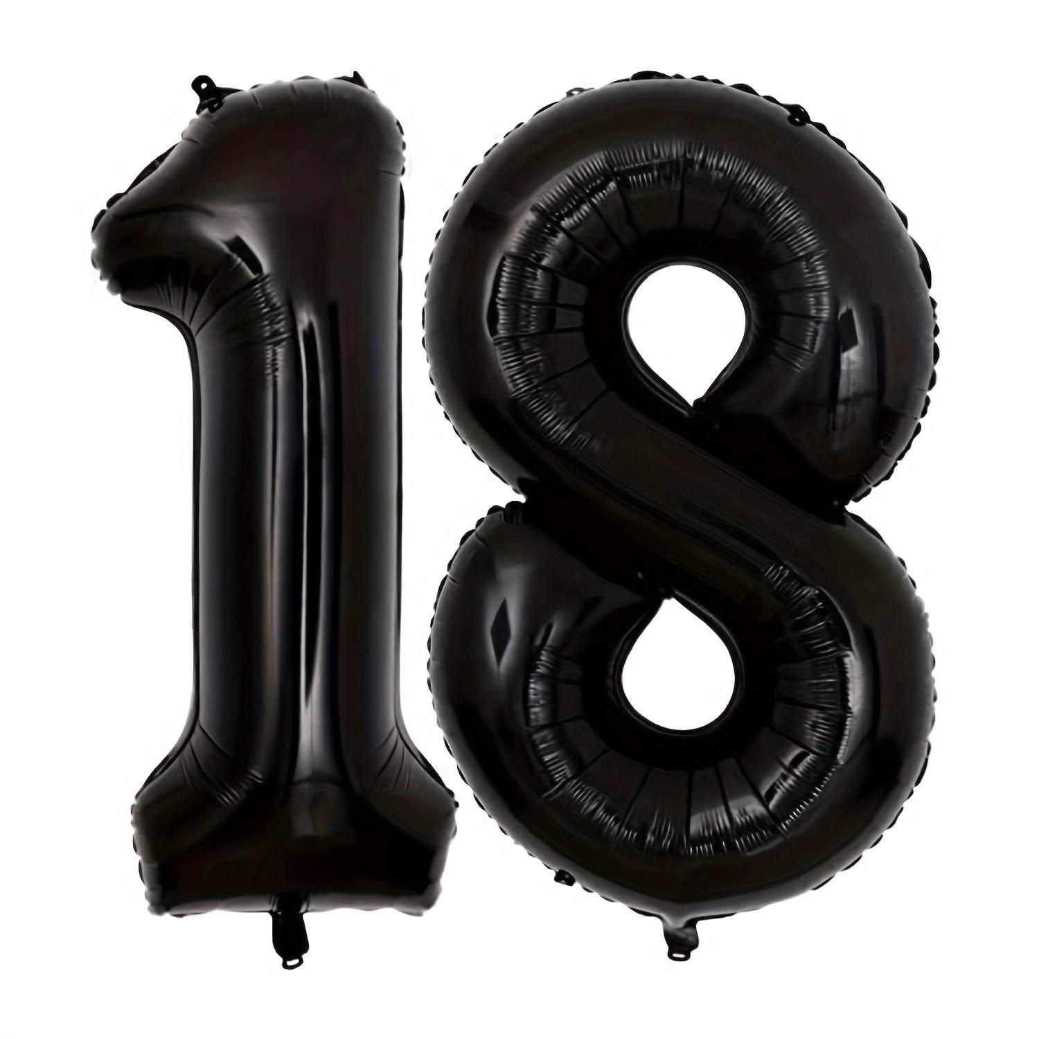 32-дюймова 18-річна цифрова повітряна куля з алюмінієвої фольги для прикраси 18-го дня народження чорний
32-дюймова 18-річна цифрова повітряна куля з алюмінієвої фольги для прикраси 18-го дня народження чорний