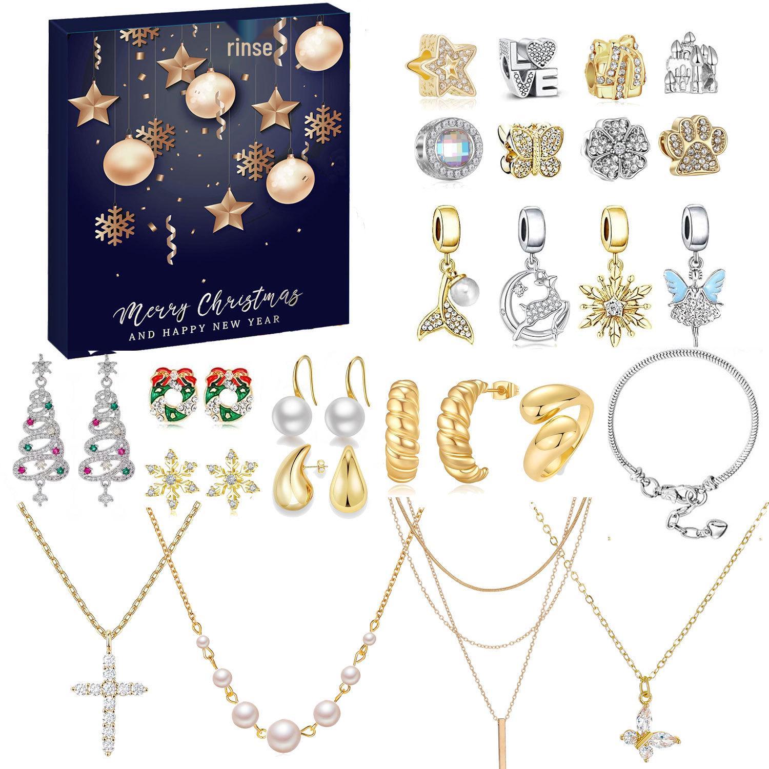 2025 Advent Jewelry Gift Box: Countdown Calendar with Earrings, Necklace, and Bracelet for Women
2025 Advent Jewelry Gift Box: Countdown Calendar with Earrings, Necklace, and Bracelet for Women