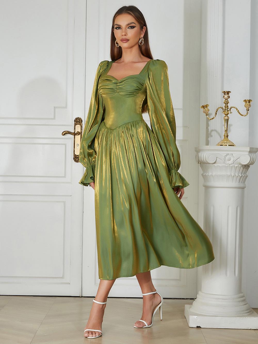 Элегантное осеннее платье принцессы из атласа без бретелей с драпировкой и рукавами на шнуровке Extra Small зелёный
Элегантное осеннее платье принцессы из атласа без бретелей с драпировкой и рукавами на шнуровке Extra Small зелёный