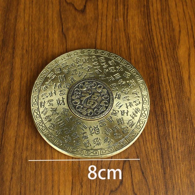 Brass Wufu Baicai Compass Fu Plate Rotatable Retro Decompression Artifact Metal Crafts, Pure Copper Compass
Brass Wufu Baicai Compass Fu Plate Rotatable Retro Decompression Artifact Metal Crafts, Pure Copper Compass
