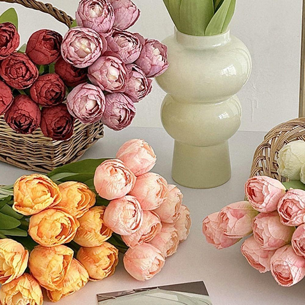 9pcs Burnt Edge Artificial Tulip Bouquet Real Touch Fake Flowers Home Living Room Decor помаранчевий
9pcs Burnt Edge Artificial Tulip Bouquet Real Touch Fake Flowers Home Living Room Decor помаранчевий