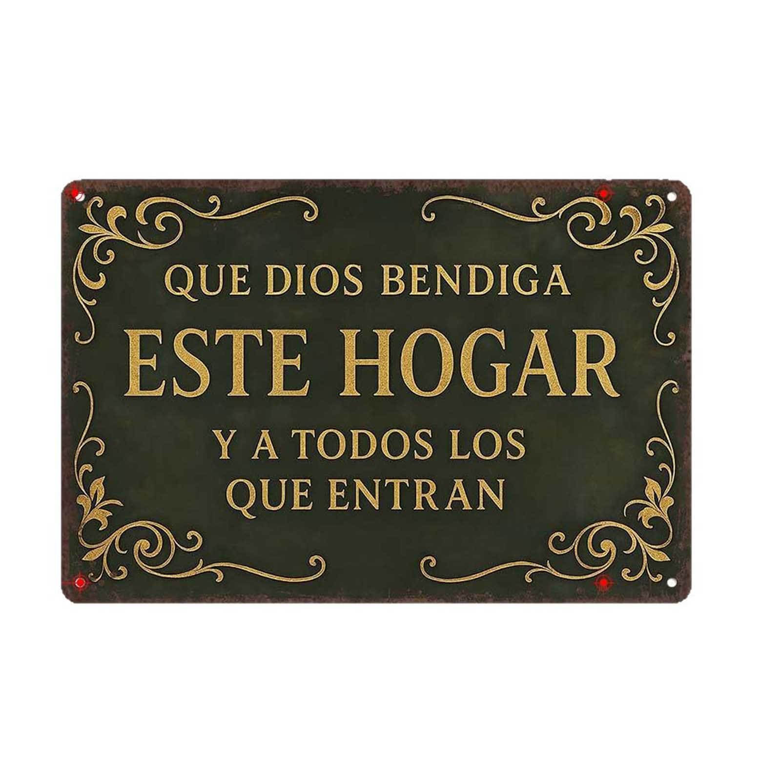 Vintage Metal Sign Que Dios Bendiga Este Hogar Decorative Wall Plaque for Home Interior Outdoor Use Rustic Style One Size
Vintage Metal Sign Que Dios Bendiga Este Hogar Decorative Wall Plaque for Home Interior Outdoor Use Rustic Style One Size