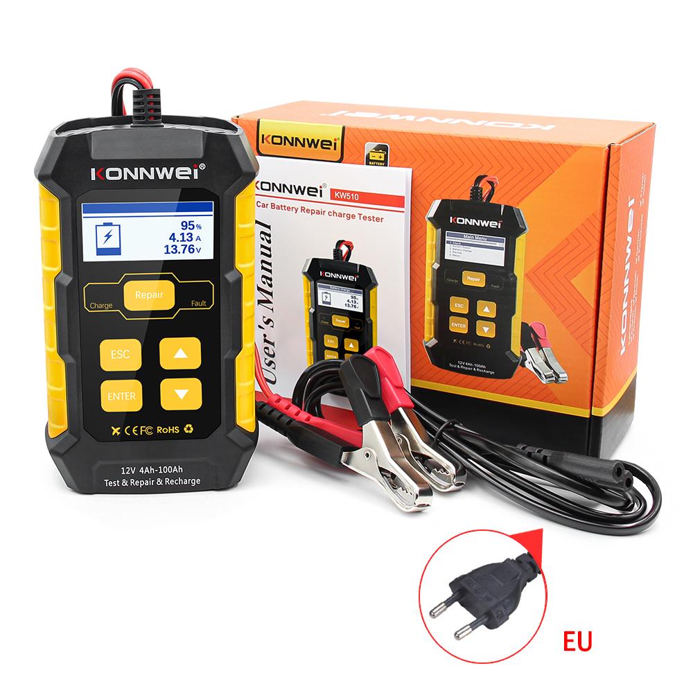 KONNWEI KW510 12 В автомобильный аккумулятор, тестер заряда, диагностический инструмент OBD2, инструмент для ремонта автомобиля EU Plug
KONNWEI KW510 12 В автомобильный аккумулятор, тестер заряда, диагностический инструмент OBD2, инструмент для ремонта автомобиля EU Plug