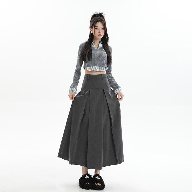 Women s High-Waist Gray Pleated Skirt - Spring 2024 Slim College Style A-Line Medium
Women s High-Waist Gray Pleated Skirt - Spring 2024 Slim College Style A-Line Medium