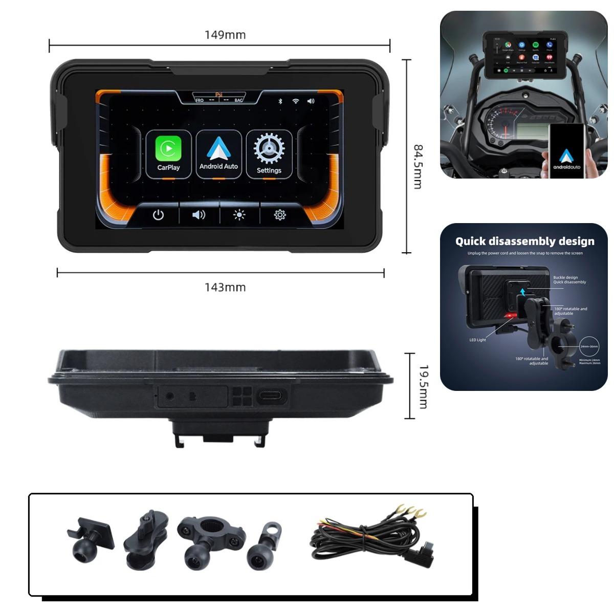 5.0-дюймовий екран мотоциклетної навігації, бездротовий CarPlay Moto, Android Auto, GPS, екран дисплея мотоциклетної навігації, цифрова панель приладів мотоцикла чорний
5.0-дюймовий екран мотоциклетної навігації, бездротовий CarPlay Moto, Android Auto, GPS, екран дисплея мотоциклетної навігації, цифрова панель приладів мотоцикла чорний